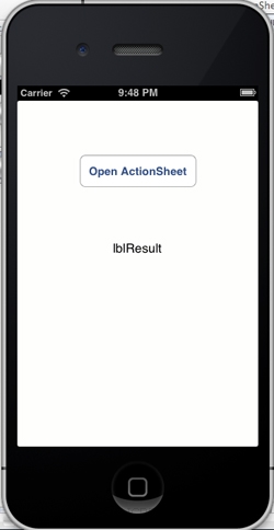 iOS/iPhone Action Sheet
