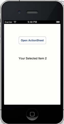 iOS/iPhone Action Sheet