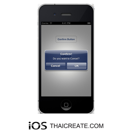 iOS/iPhone Confirm Dialog Popup