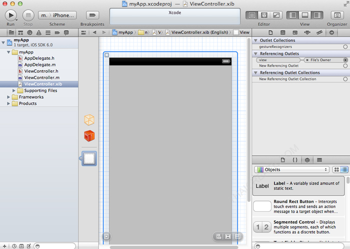 iOS Objective-C Show Text iPhone iPad