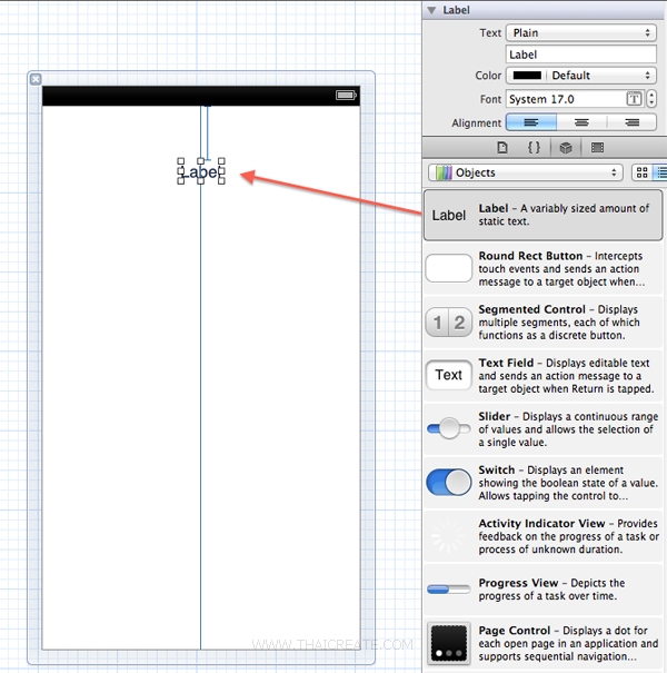 iOS/iPhone Label(UILabel) , Text Field(UITextField) , Round Rect Button(UIButton) 