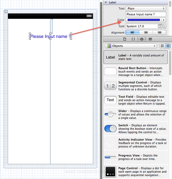 iOS/iPhone Label(UILabel) , Text Field(UITextField) , Round Rect Button(UIButton) 