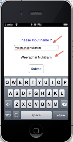 iOS/iPhone Label(UILabel) , Text Field(UITextField) , Round Rect Button(UIButton) 