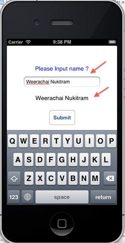 iOS/iPhone Label(UILabel) , Text Field(UITextField) , Round Rect Button(UIButton) iOS/iPhone Label(UILabel) , Text Field(UITextField) , Round Rect Button(UIButton)