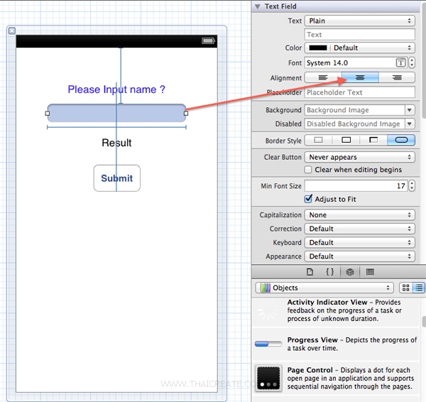 iOS/iPhone Label(UILabel) , Text Field(UITextField) , Round Rect Button(UIButton) 