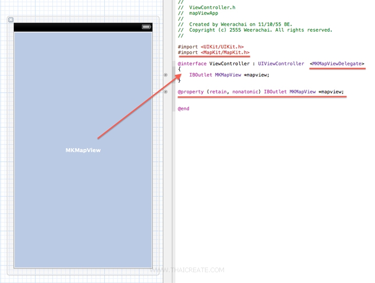 iOS/iPhone Map View (MKMapView) Example