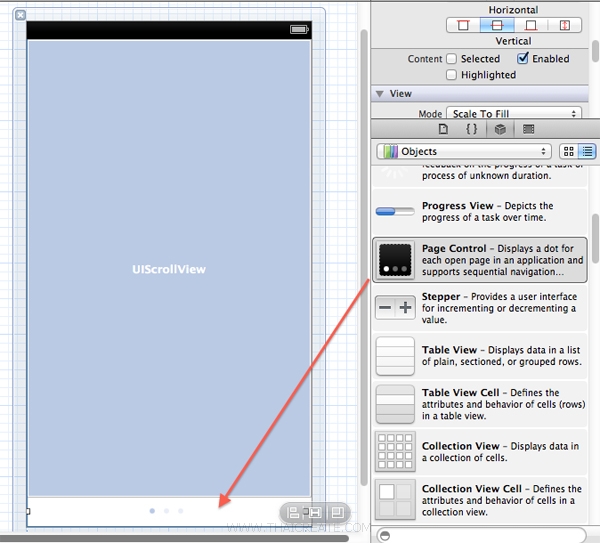iOS/iPhone Page Control (UIPageControl) and ScrollView (UIScrollView ...