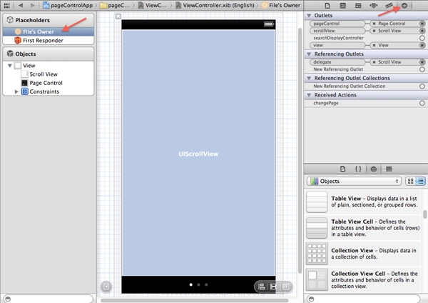 iOS/iPhone Page Control (UIPageControl) and ScrollView (UIScrollView ...