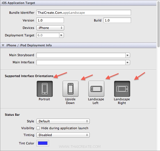 iOS/iPhone Portrait and Landscape Orientation iOS/iPhone Portrait and Landscape Orientation