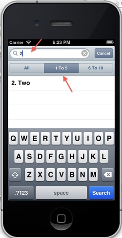 iOS/iPhone Search Bar and Scope Bar iOS/iPhone Search Bar and Scope Bar