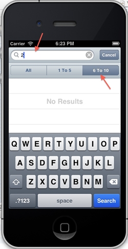 iOS/iPhone Search Bar and Scope Bar iOS/iPhone Search Bar and Scope Bar
