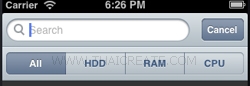 iOS/iPhone Search Bar and Scope Bar iOS/iPhone Search Bar and Scope Bar