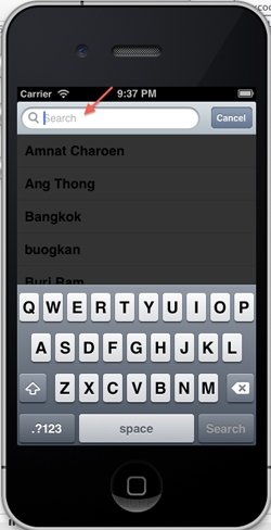 iOS/iPhone Search Bar (UISearchBar) Data from Web Server Using JSON