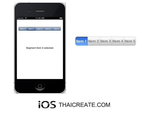 iOS/iPhone Segmented Control (UISegmentedControl) Example (iPhone,iPad)