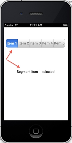 iOS/iPhone Segmented Control (UISegmentedControl) Example (iPhone,iPad)