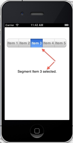 iOS/iPhone Segmented Control (UISegmentedControl) Example (iPhone,iPad)