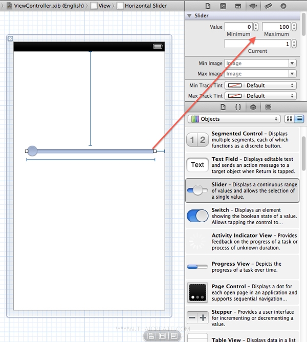 Ios Slider Data Example iOS/iPhone Slider (UISlider) Example (iPhone,iPad)
