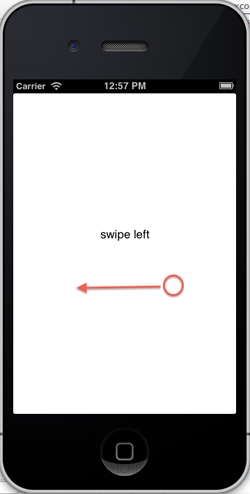 iOS/iPhone Swipe Gesture Recognizer (UISwipeGestureRecognizer) 