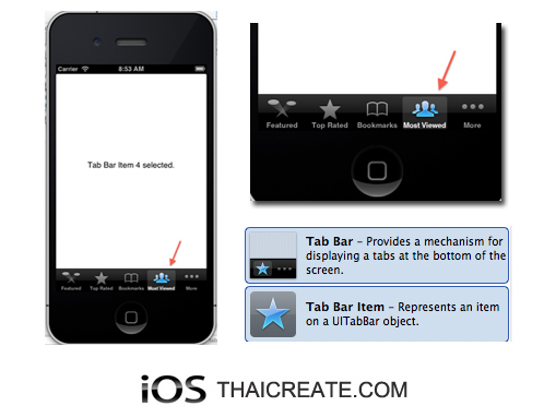 iOS/iPhone Tab Bar (UITabBar) and Tab Bar Item (UITabBarItem ...