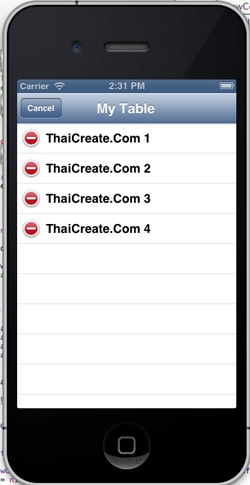 iOS/iPhone Table View Show Enable Edit / Delete Cell (Swipe To Delete) (UITableView)