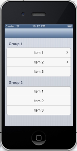 iOS/iPhone Table View Static Cell and Section Group (iPhone, iPad)