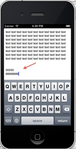 iOS/iPhone Text View (UITextView) Display Multiline Text Region
