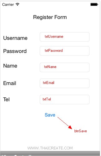 Register Form (iOS C# (Xamarin.iOS) and Mobile Services)