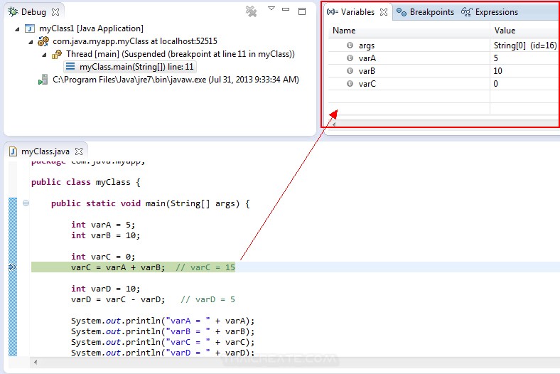 Eclipse : การใช้งาน Run และ Debugging บน Eclipse IDE ในการเขียน Java