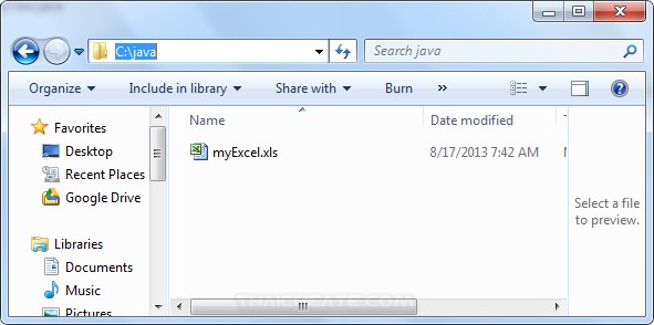 Java Excel and Create Excel file