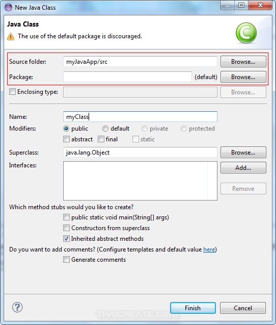 การเขียน Java Application โครงสร้างของไฟล์ (Run first Application in Java)