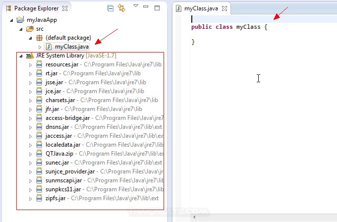 การเขียน Java Application โครงสร้างของไฟล์ (Run first Application in Java)