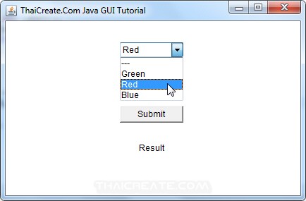 Java AWT and Choice (Choice) - Example