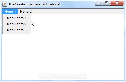 Java AWT and Menu/Menu Bar (Menu/MenuBar) - Example