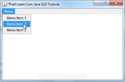 Java AWT and Menu/Menu Bar (Menu/MenuBar) - Example