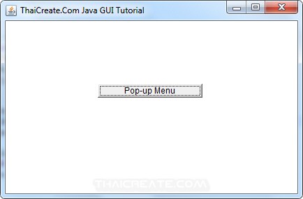 Java AWT and Popup Menu (PopupMenu) - Example