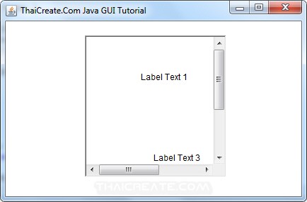 Java AWT and Scroll Pane (ScrollPane) - Example