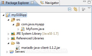 Java GUI and MariaDB Database 