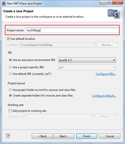 Eclipse : สร้าง Java GUI Application ด้วยโปรแกรม Eclipse IDE แบบง่าย ๆ