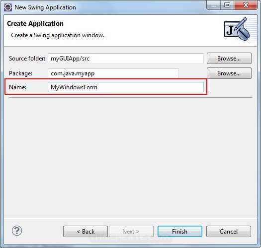 Eclipse Java GUI Application