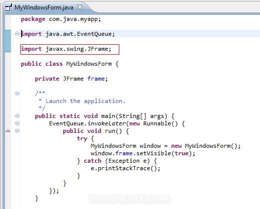 Eclipse : สร้าง Java GUI Application ด้วยโปรแกรม Eclipse IDE แบบง่าย ๆ