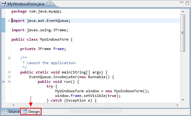 Eclipse : สร้าง Java GUI Application ด้วยโปรแกรม Eclipse IDE แบบง่าย ๆ