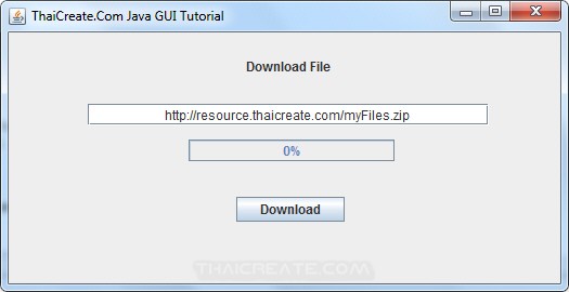 Java GUI Download file and Progress Bar