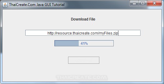 Java GUI Download file and Progress Bar