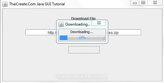 Java GUI Download file and Progress Bar