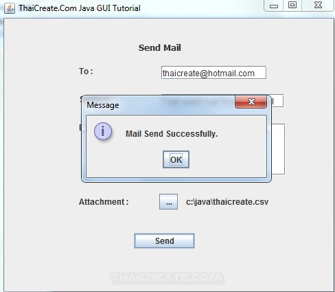 Java GUI Create Frame Form for Send Mail