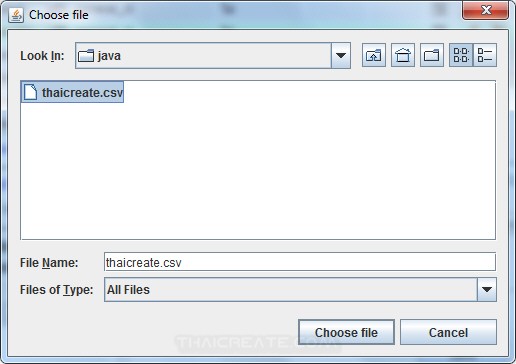 ruler Behalf within How to use : Java GUI Import CSV/Text to Database