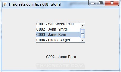 Java GUI List (JList) from Database