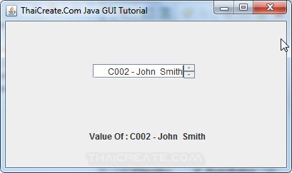 Java GUI JSpinner from Database