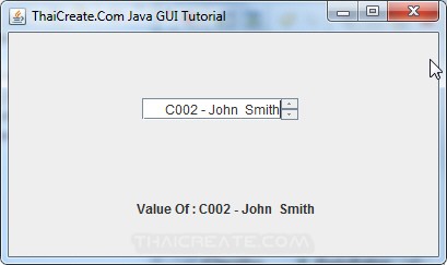 Java GUI JSpinner from Database Java GUI JSpinner from Database