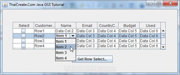 Java GUI JTable - JComboBox in JTable Cell